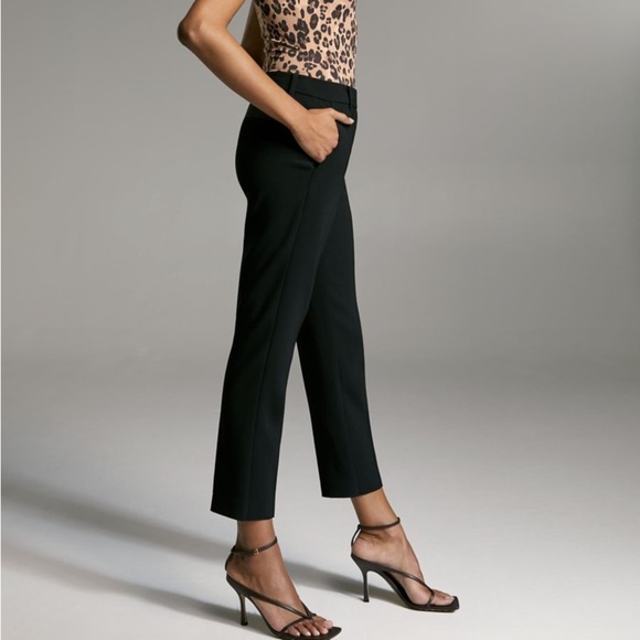 Aritzia Babaton Quentin Pant Slim Straight Leg Pleated Trousers Black Size XS - Picture 7 of 14